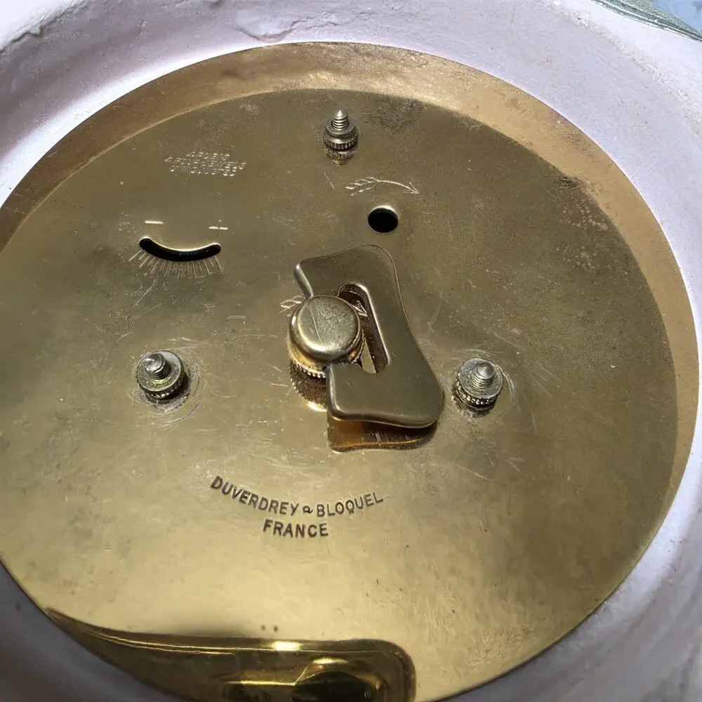 Vintage Endura 8 Day Clock Duverdrey Bloquel France 4 Jewel Pink Gold Repair
